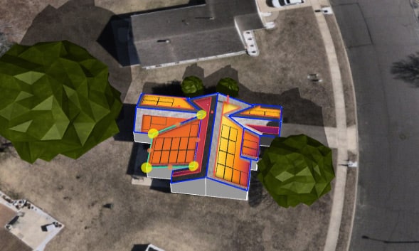 scanifly image showing top of roof