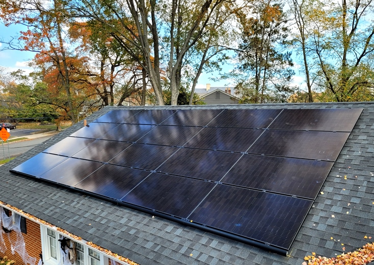 panels on a roof